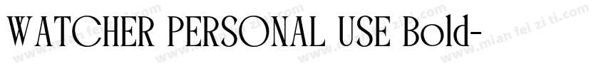 WATCHER PERSONAL USE Bold字体转换